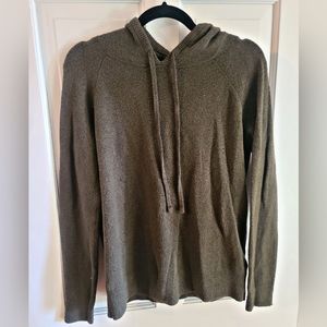 Olive Green Knitted Hoodie